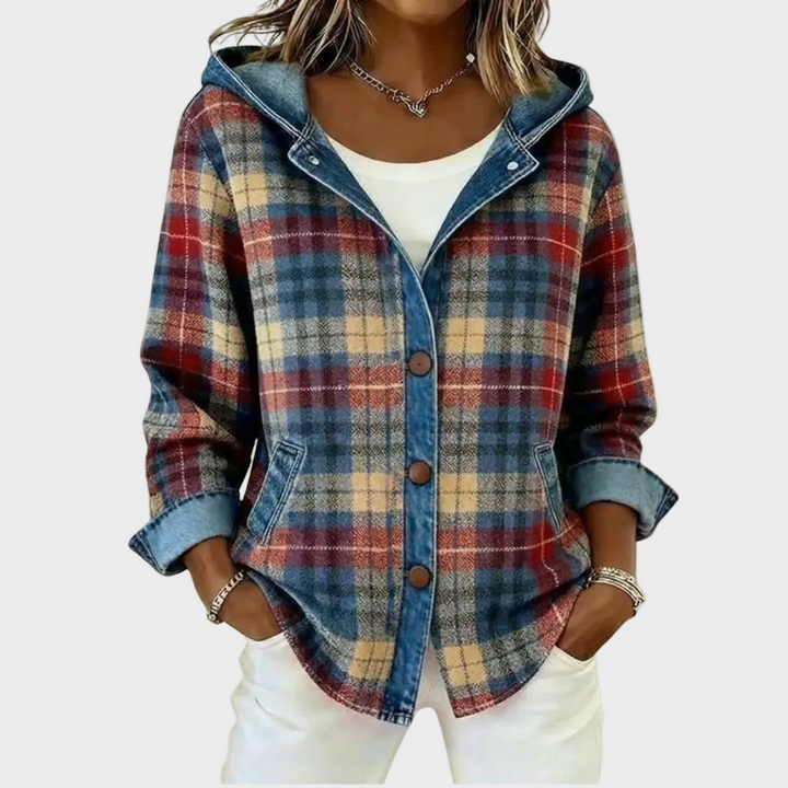 Floortje - Chemise shacket à carreaux doublée