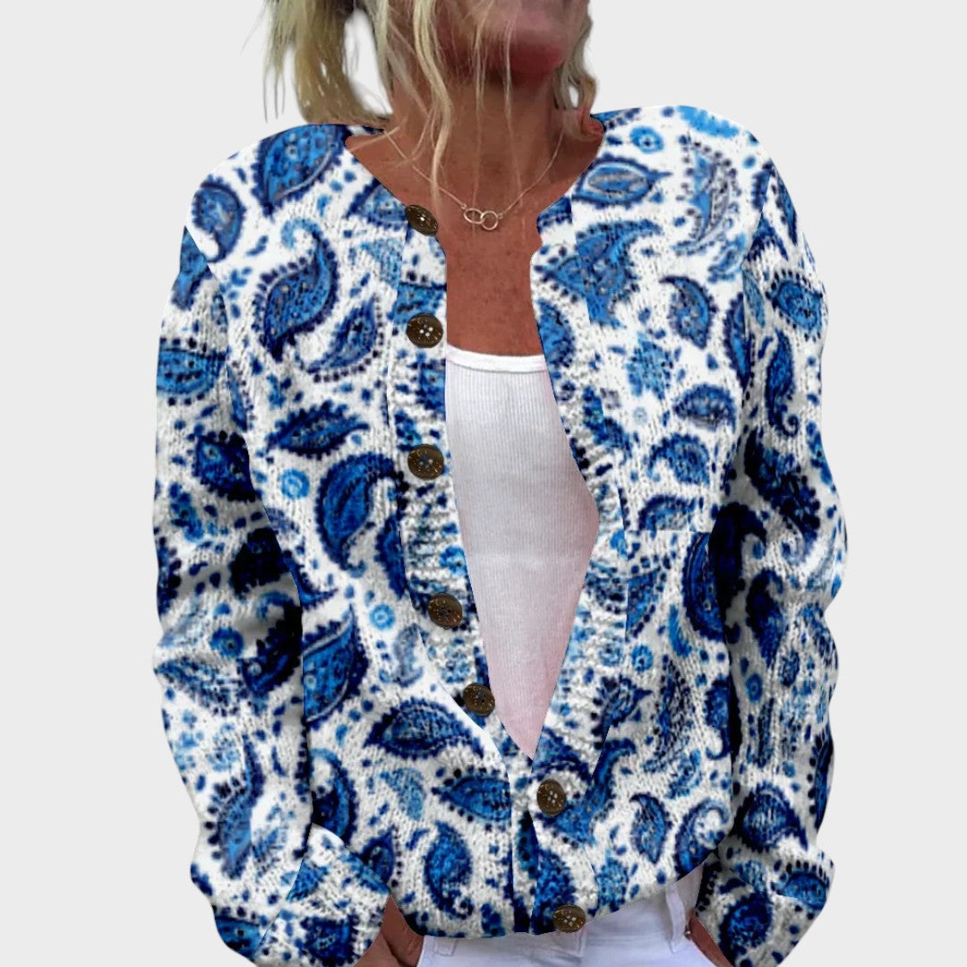 Maria - Cardigan fleuri d'automne
