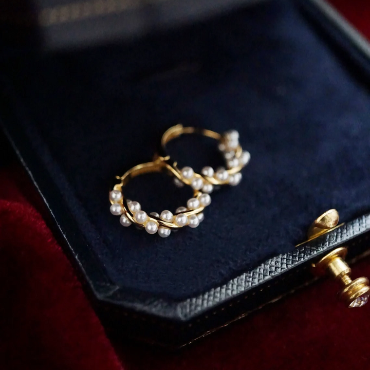 Torsadé Perles Boucles d'Oreilles (Paire)