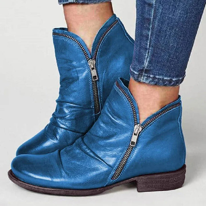Bottines Orthopédiques en Cuir avec Zip