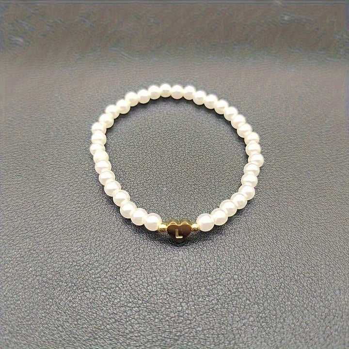 Bracelet Chic avec Initiale en Forme de Cœur (A–Z)
