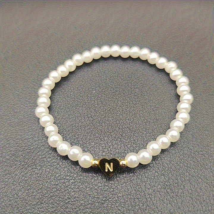 Bracelet Chic avec Initiale en Forme de Cœur (A–Z)
