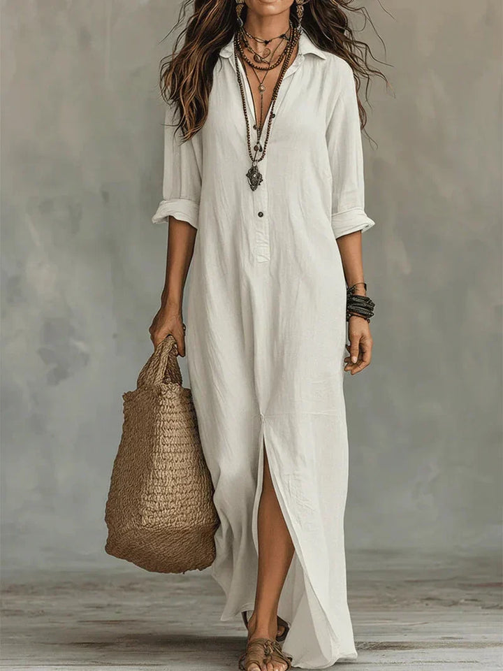 Céline™ | Robe Maxi Ample avec Boutons