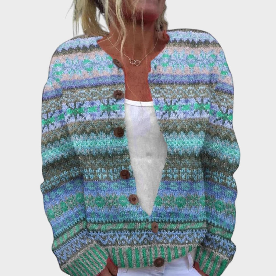 Isabel - Cardigan floral d'automne
