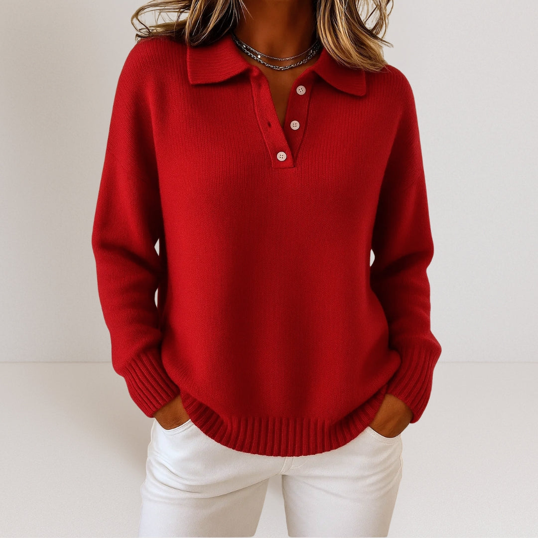 Olivia™ | Pull en tricot doux avec col