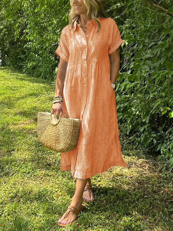 Ishka™ | Robe Chemise Rayée