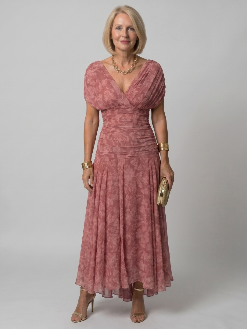 Calen | Robe Midi Décontractée à Épaules Nues