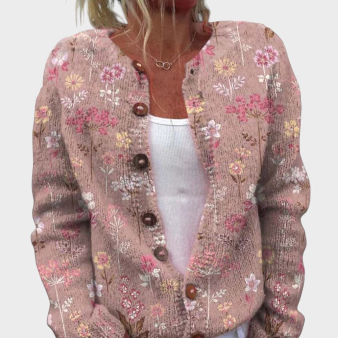 Raquel - Cardigan floral d'automne