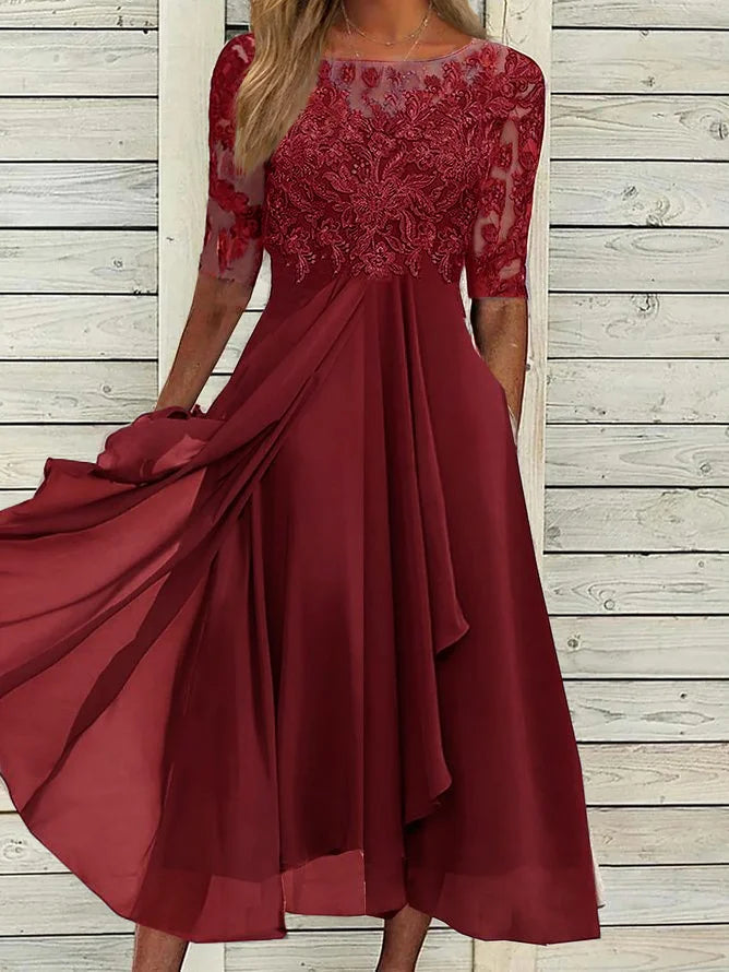 Harper™ | Robe midi en dentelle élégante
