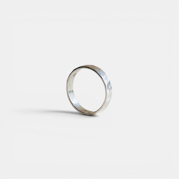 Bague martelée en argent sterling 925 fait main