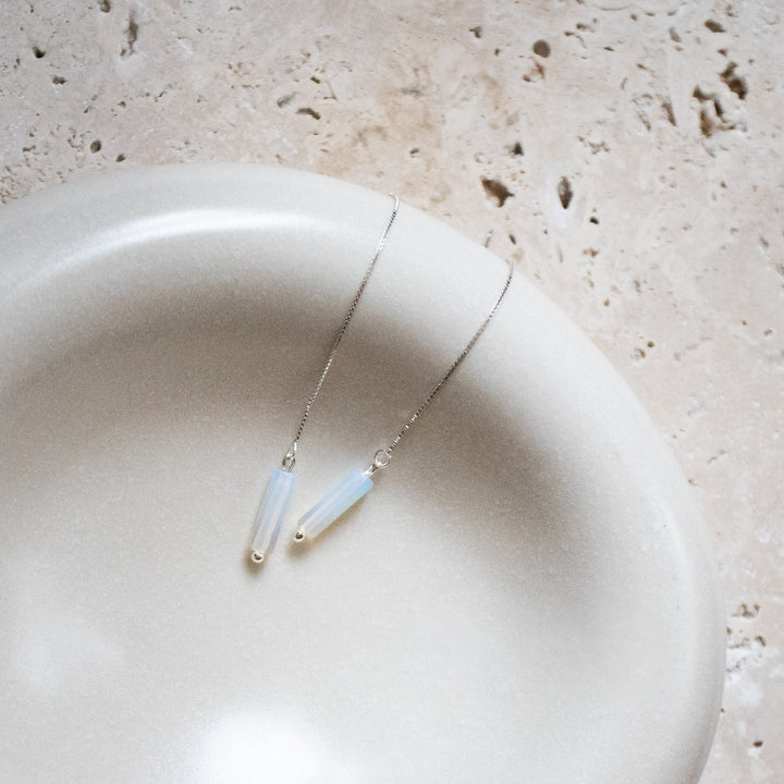 Boucles d'oreilles Filigrane avec Opalite – Argent Sterling 925, fait main