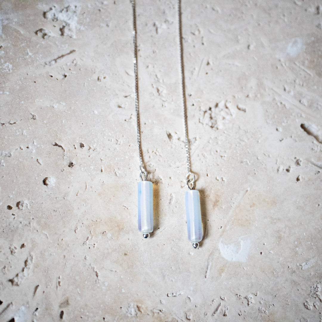 Boucles d'oreilles Filigrane avec Opalite – Argent Sterling 925, fait main