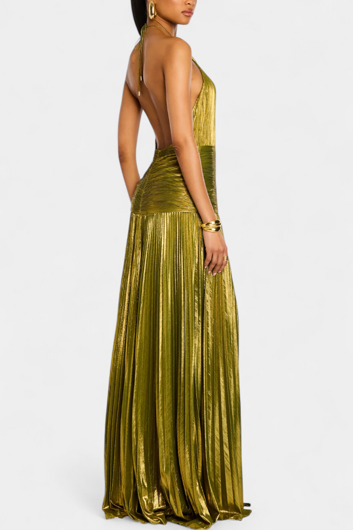 La Scintilla | Robe Maxi Éclat Doré
