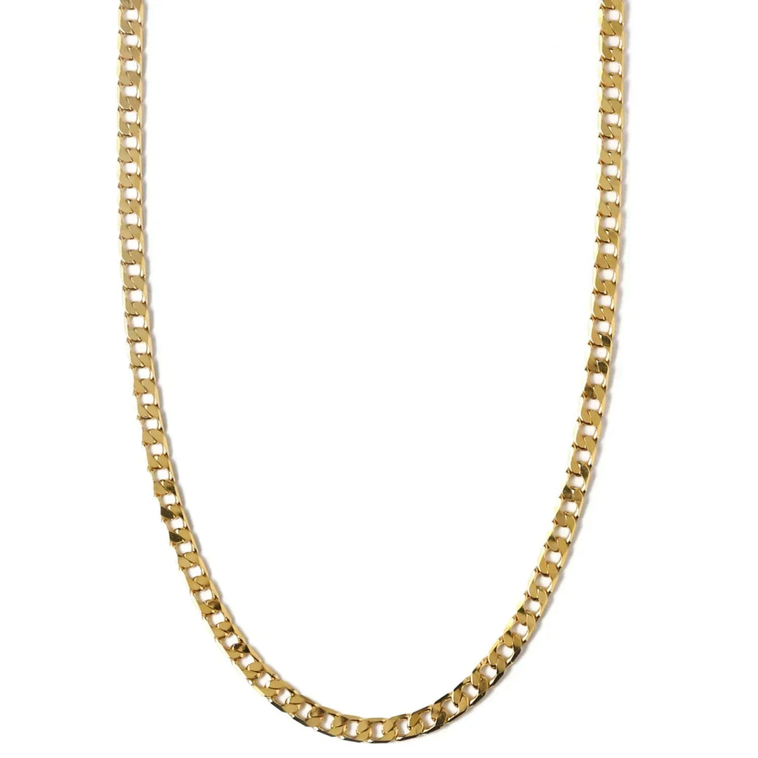 Collier vintage avec maillons plats et chaîne en or