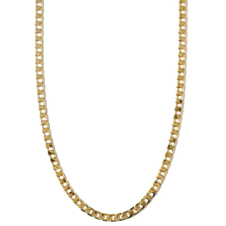 Collier vintage avec maillons plats et chaîne en or