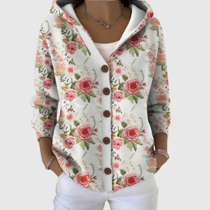 Cardigan Confortable avec Capuche en Tricot