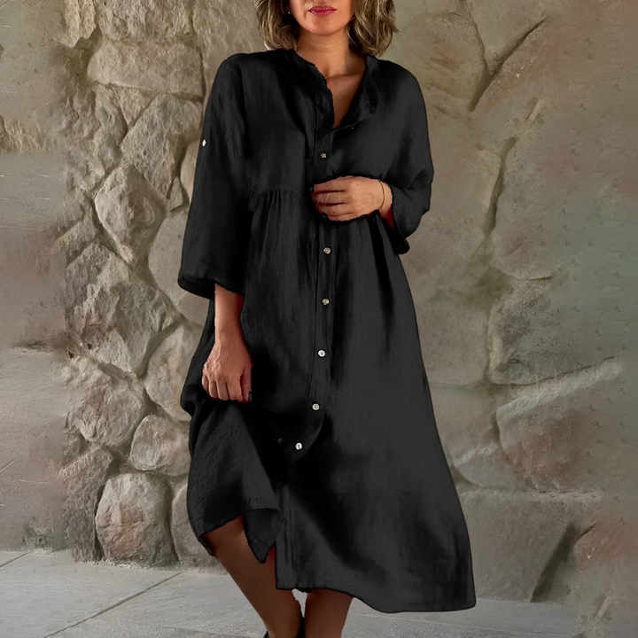 Isa™ | Chemise-robe en coton-lin