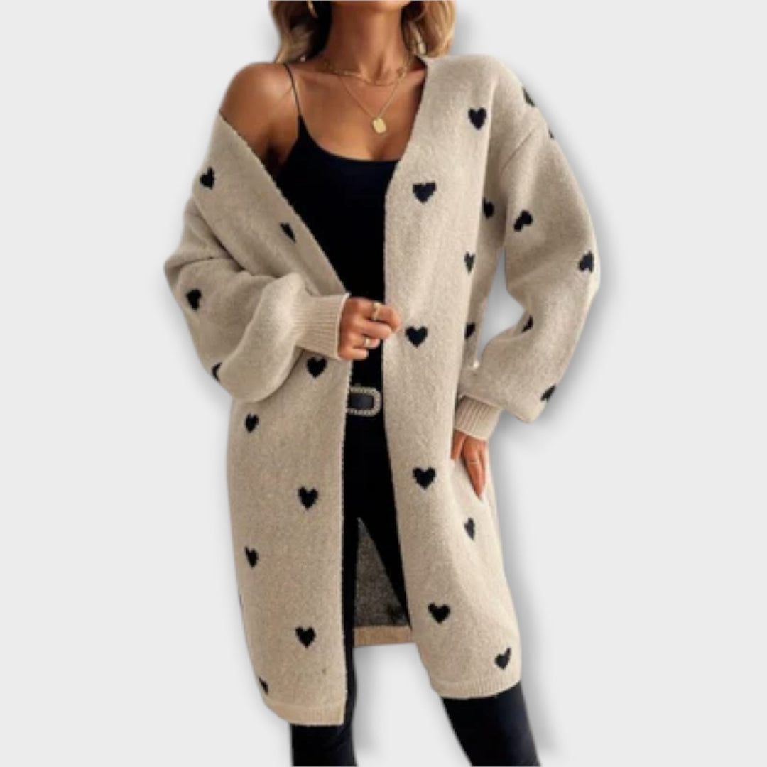 Julia - Cardigan à motif de cœurs