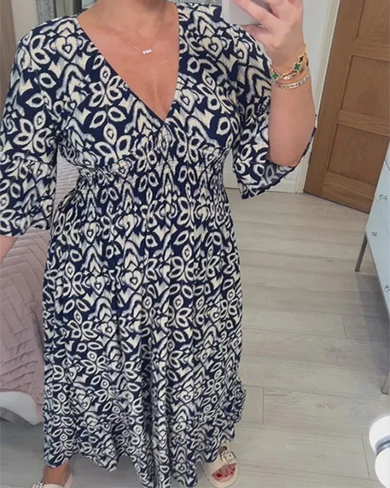 Élina™ | Robe Maxi Chic avec Motif Élégant