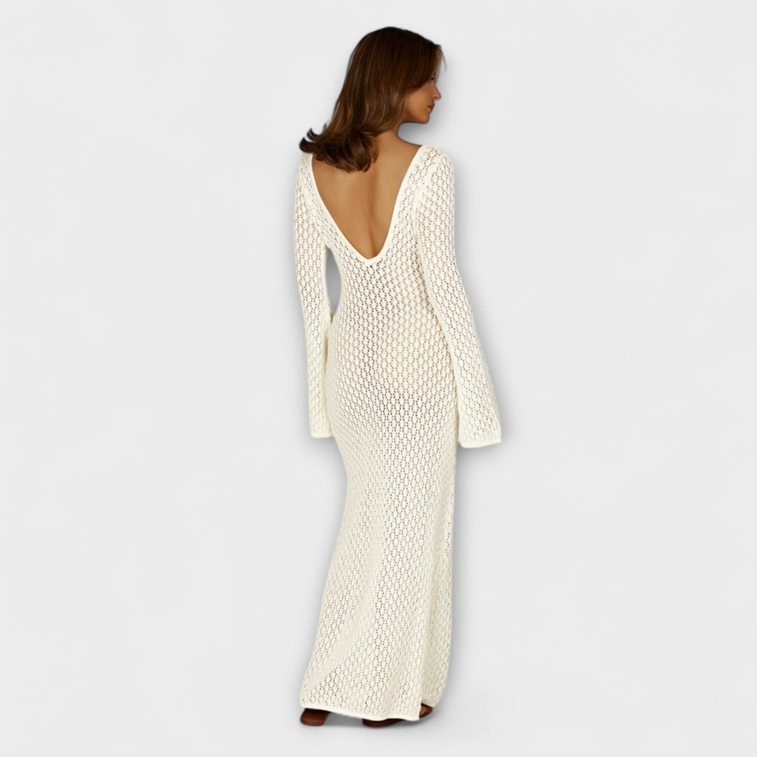 Anne - Robe de plage blanche Luna