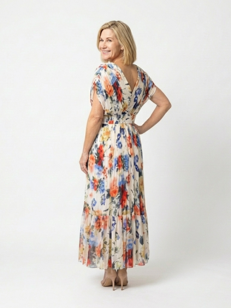 Savannah | Robe midi plissée sans manches