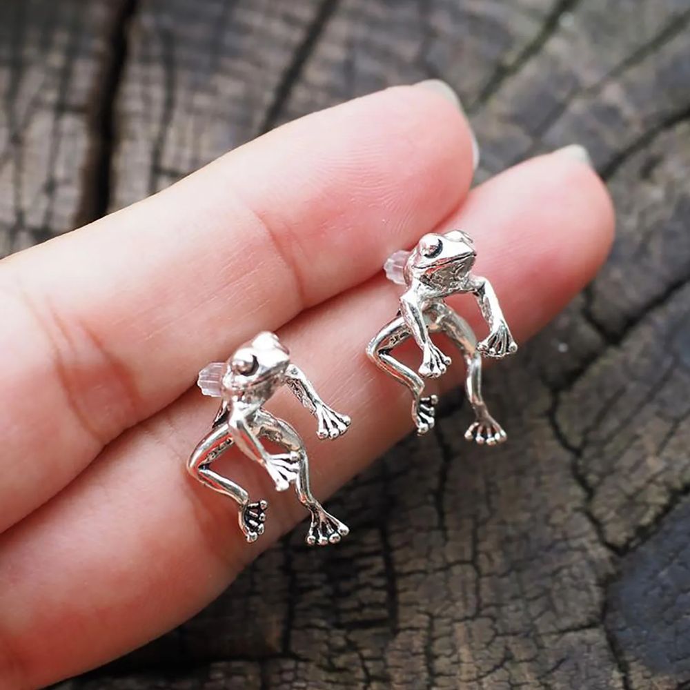 PAIRE DE BOUCLES D'OREILLES EN FORME DE RENARD
