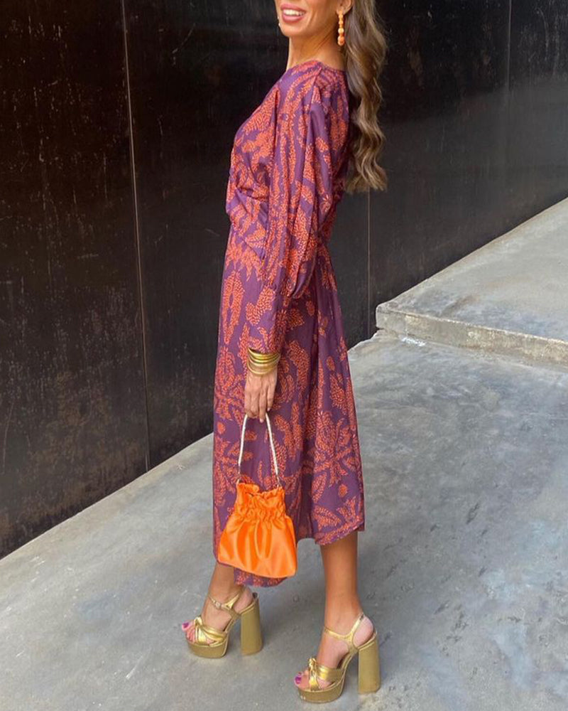 Isabella™ | Robe midi élégante avec imprimé raffiné