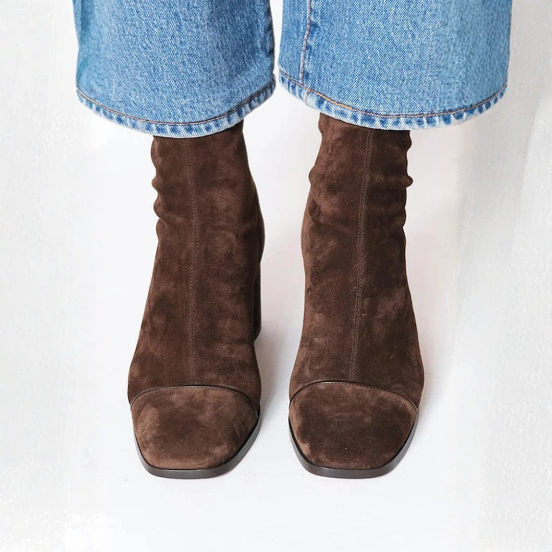 CAPUCINE | Bottines en Suède Élégantes