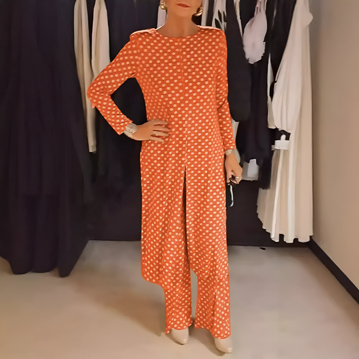Jeanne™ | Ensemble Deux Pièces à Motif Pois Enjoués