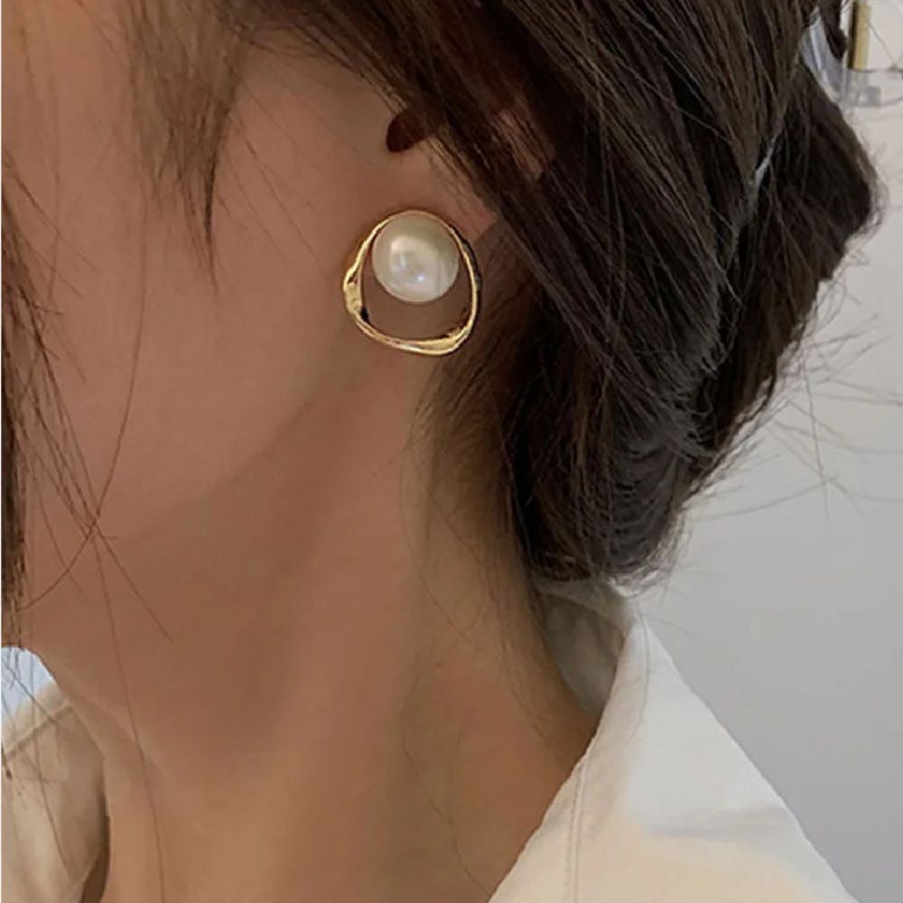 GRANDE PERLE BOUCLES D'OREILLES (PAIRE)