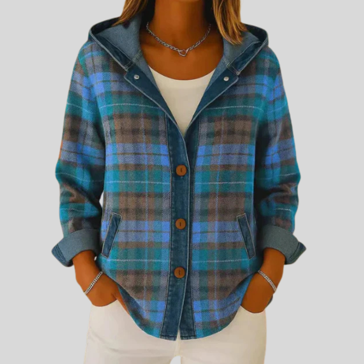 Floortje - Chemise shacket à carreaux doublée