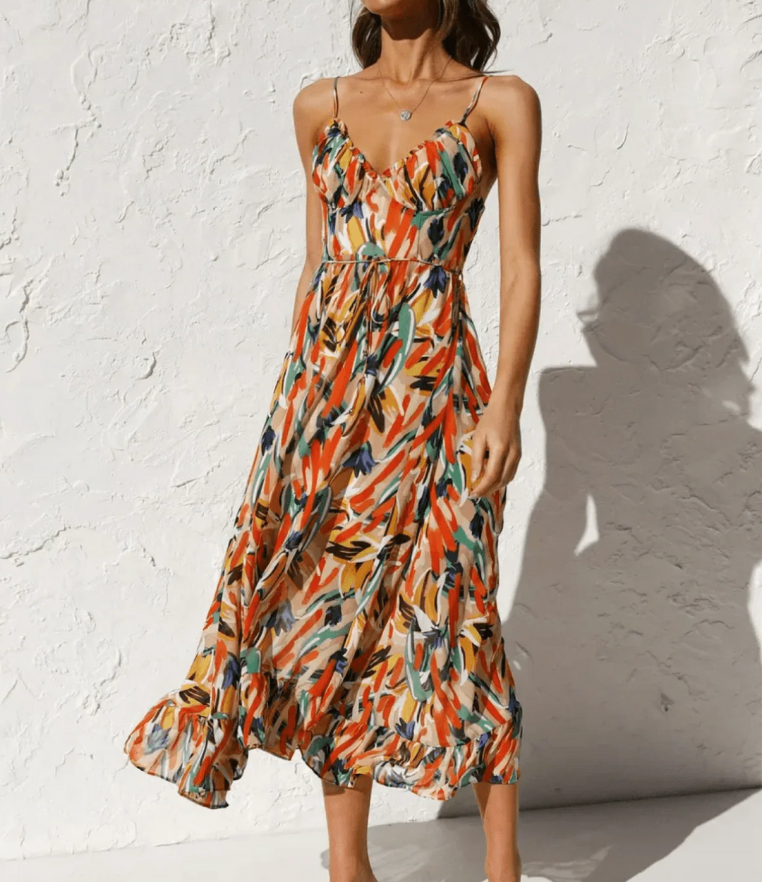 La Scintilla | Robe Midi Couleur Éclatante