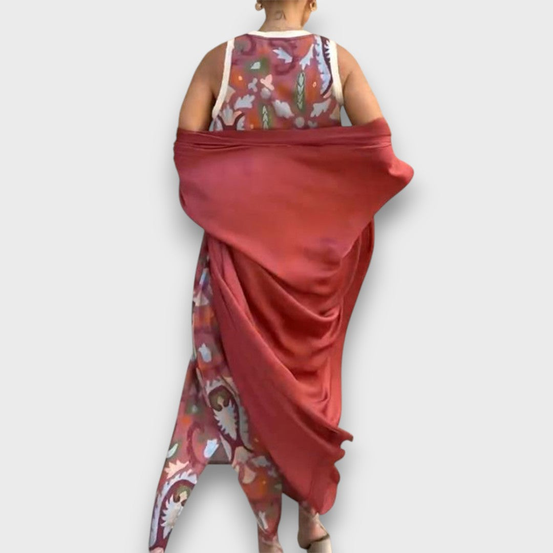 Selviane - Maxi Robe avec Cardigan