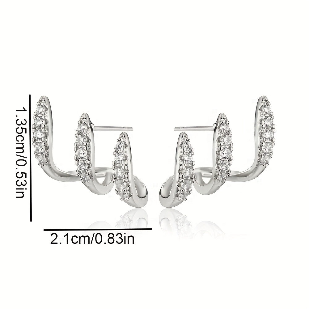 Boucles d'oreilles élégantes à double pendants
