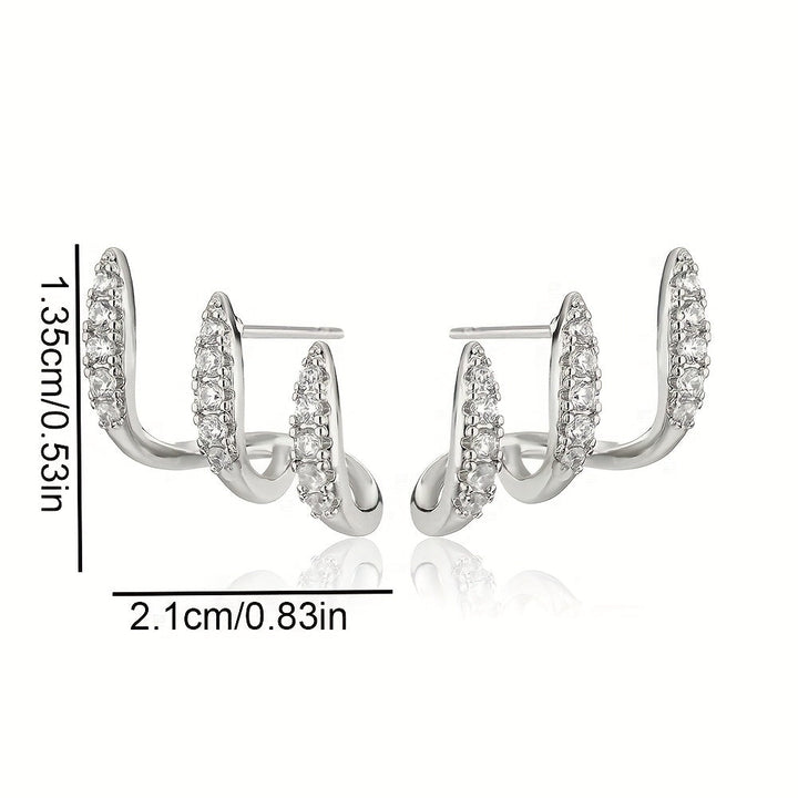 Boucles d'oreilles élégantes à double pendants