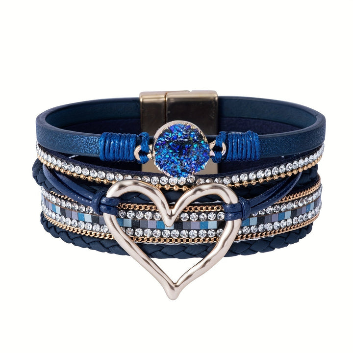 Bracelet en Cuir Multicouche Boho