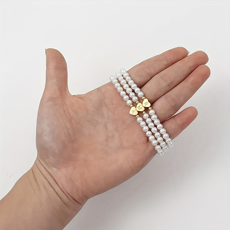 Bracelet Chic avec Initiale en Forme de Cœur (A–Z)