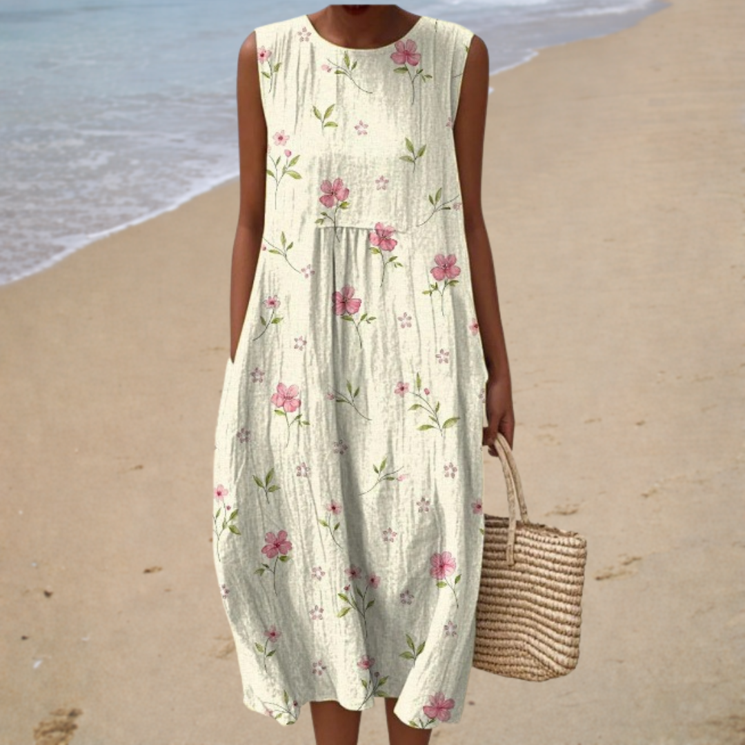 Élodie | Robe Midi à Fleurs