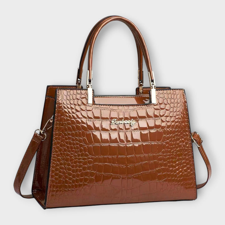 Maison Verdelle - Sac à main avec motif crocodile brillant