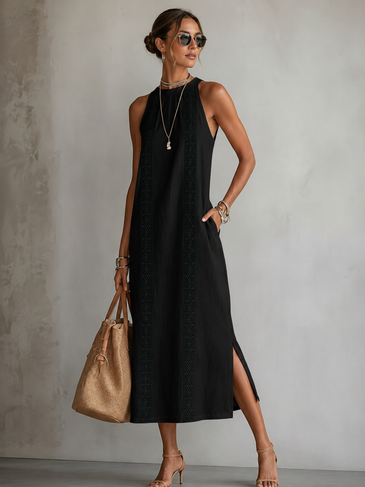 Marit | Robe brodée légère et dissimulante du ventre avec poches