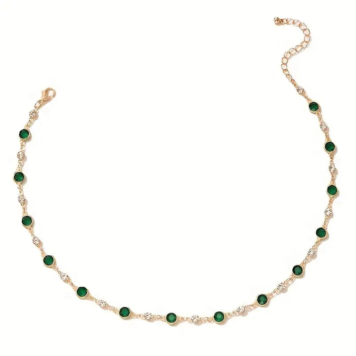 Collier Pendentif Émeraude Verte