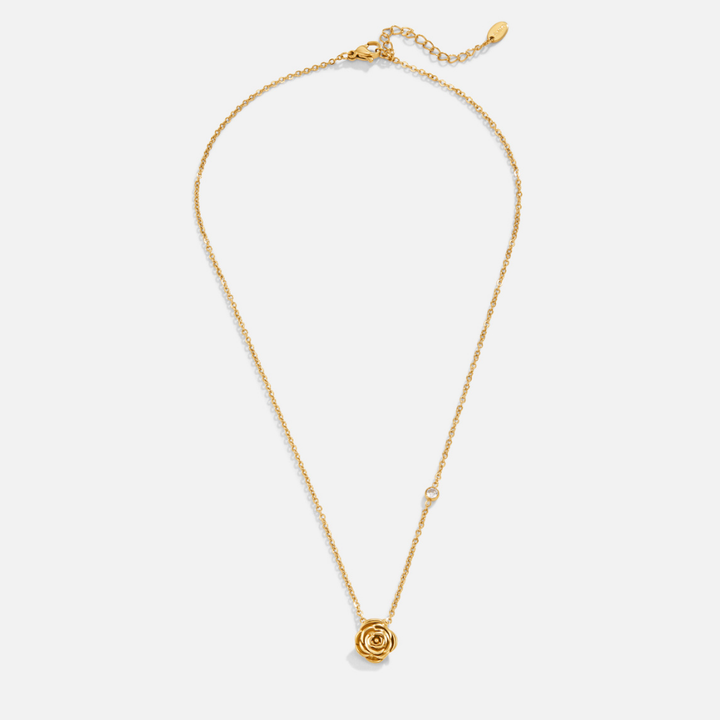 Collier avec Pendentif en Roses Dorées