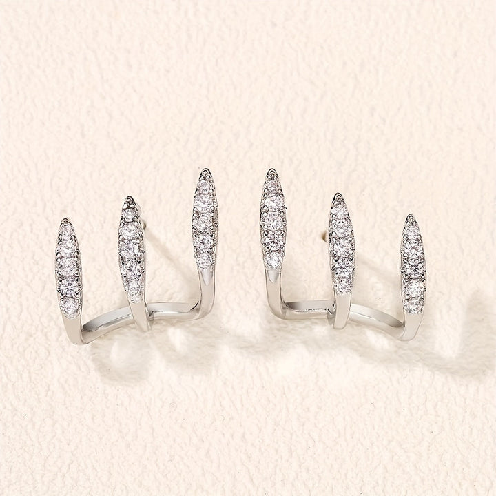 Boucles d'oreilles élégantes à double pendants