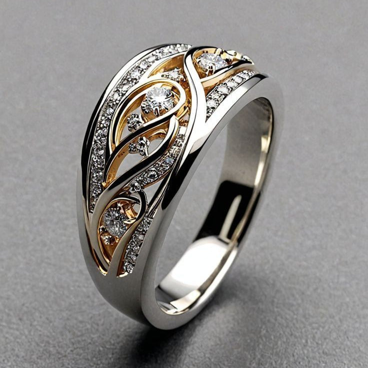 Bague en Câble Bicolore Classique