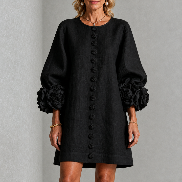 Lola | Robe mini à imprimé floral et fermeture à boutons