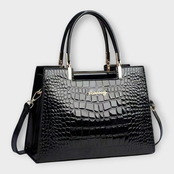 Maison Verdelle - Sac à main avec motif crocodile brillant