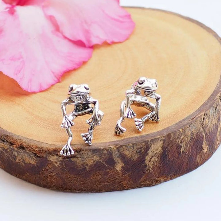 PAIRE DE BOUCLES D'OREILLES EN FORME DE RENARD