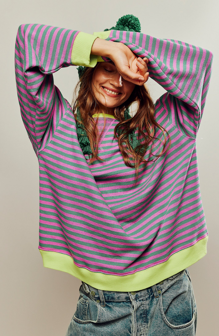 Anika™ | Pull rayé en grande taille
