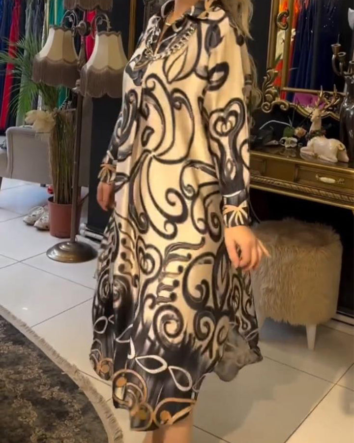 Eliane™ | Robe Chic à Motif