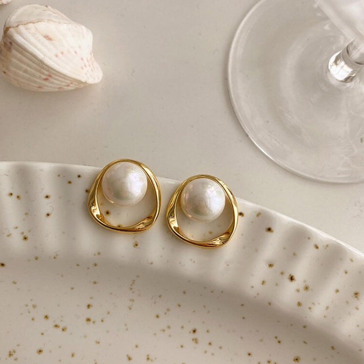 GRANDE PERLE BOUCLES D'OREILLES (PAIRE)